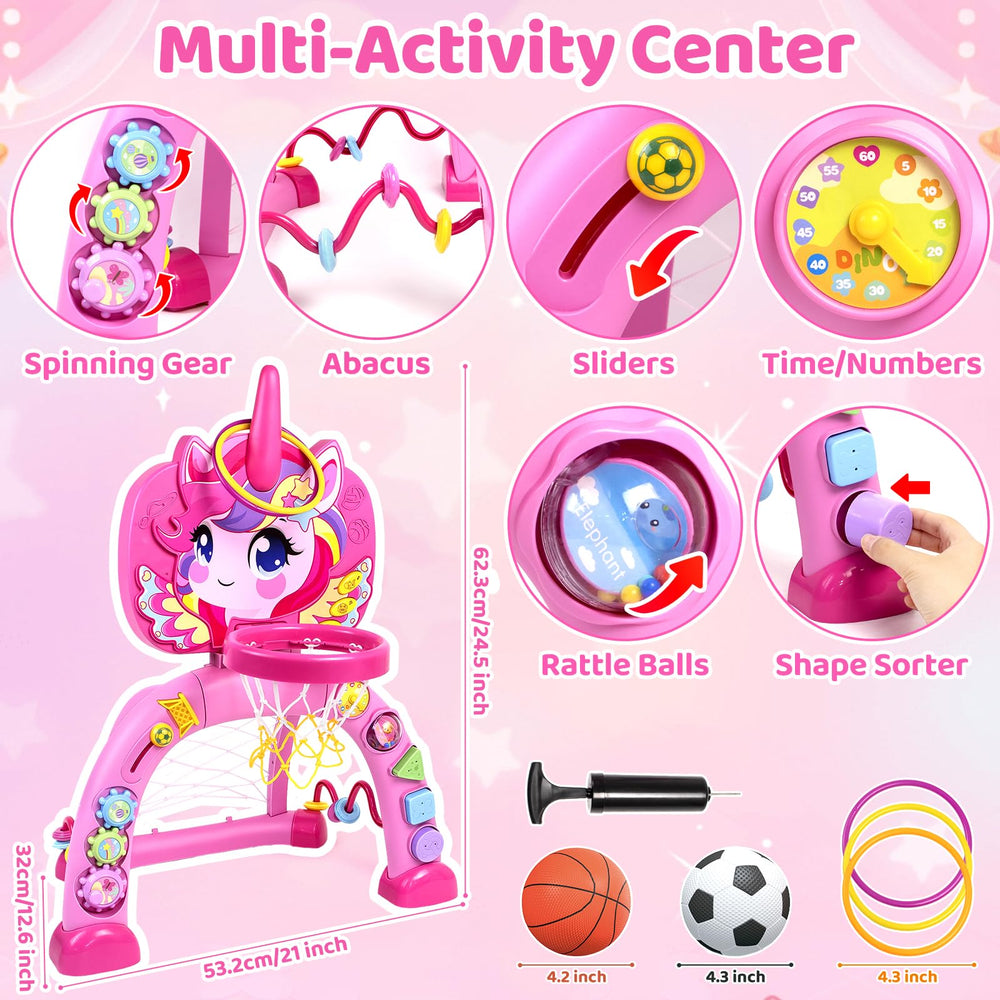 Marstone toddler sports center with soccer goal and kid-friendly design