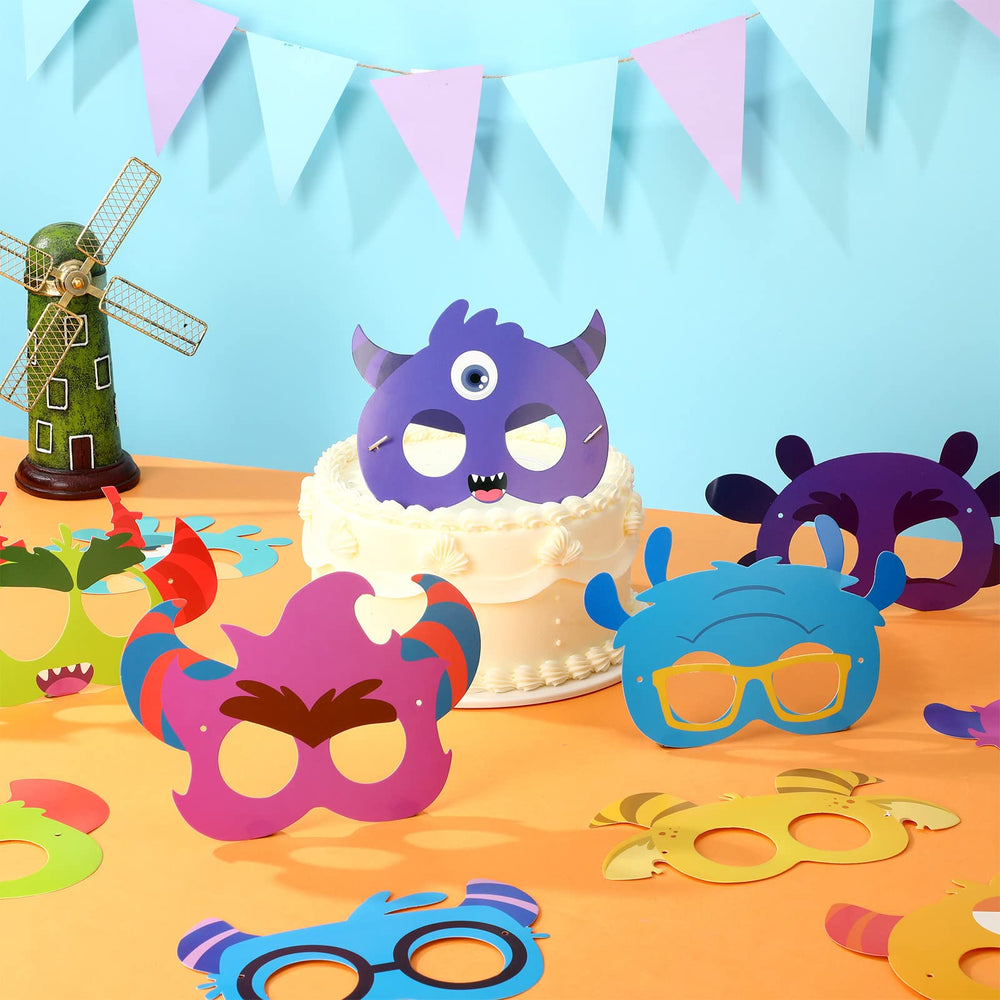 Vivid mask designs create memorable moments without overwhelming decor.