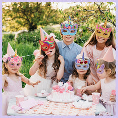 Marsui unicorn-pattern masks with adjustable bands for comfortable wear
