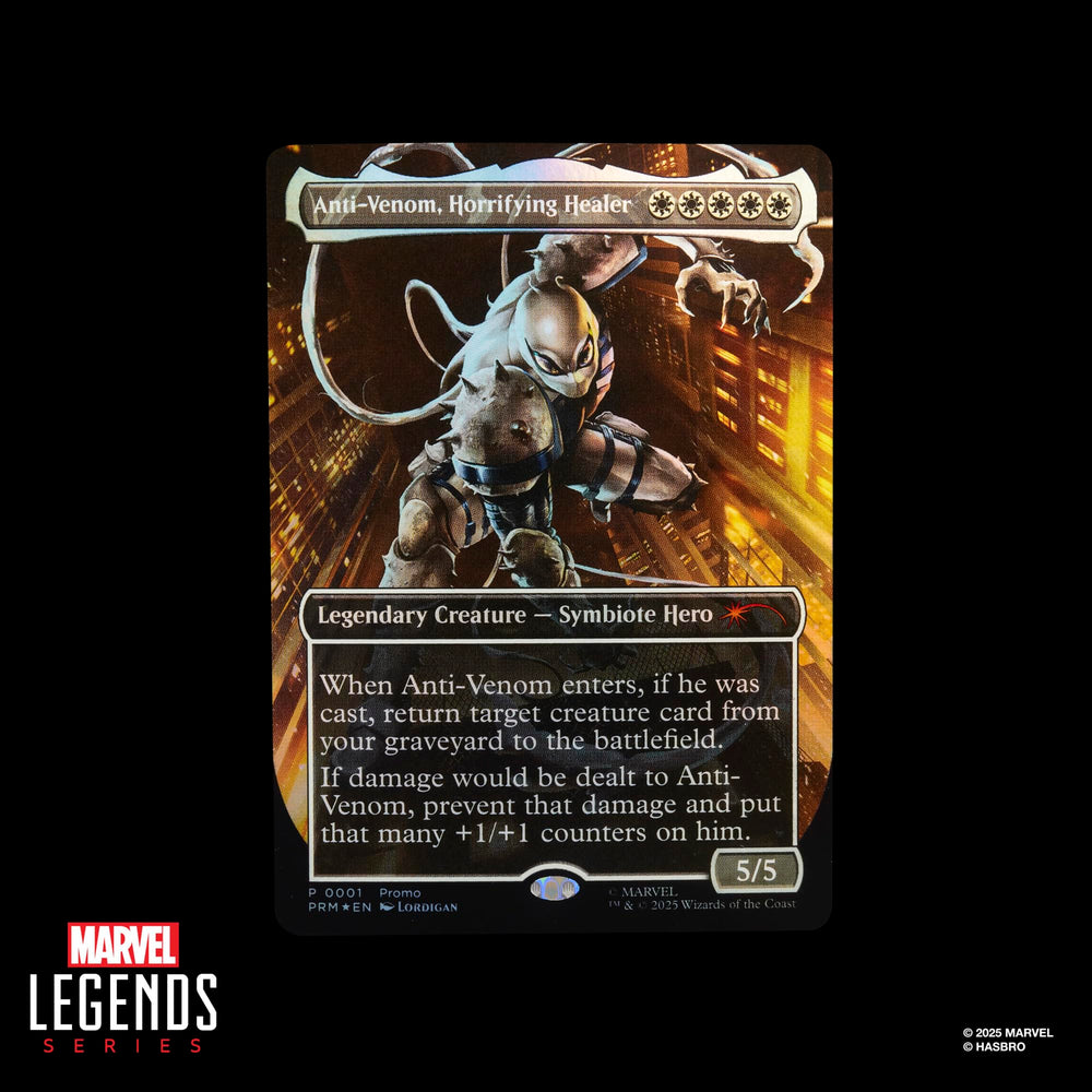 Agent Anti-Venom figure with web shield for display variety.
