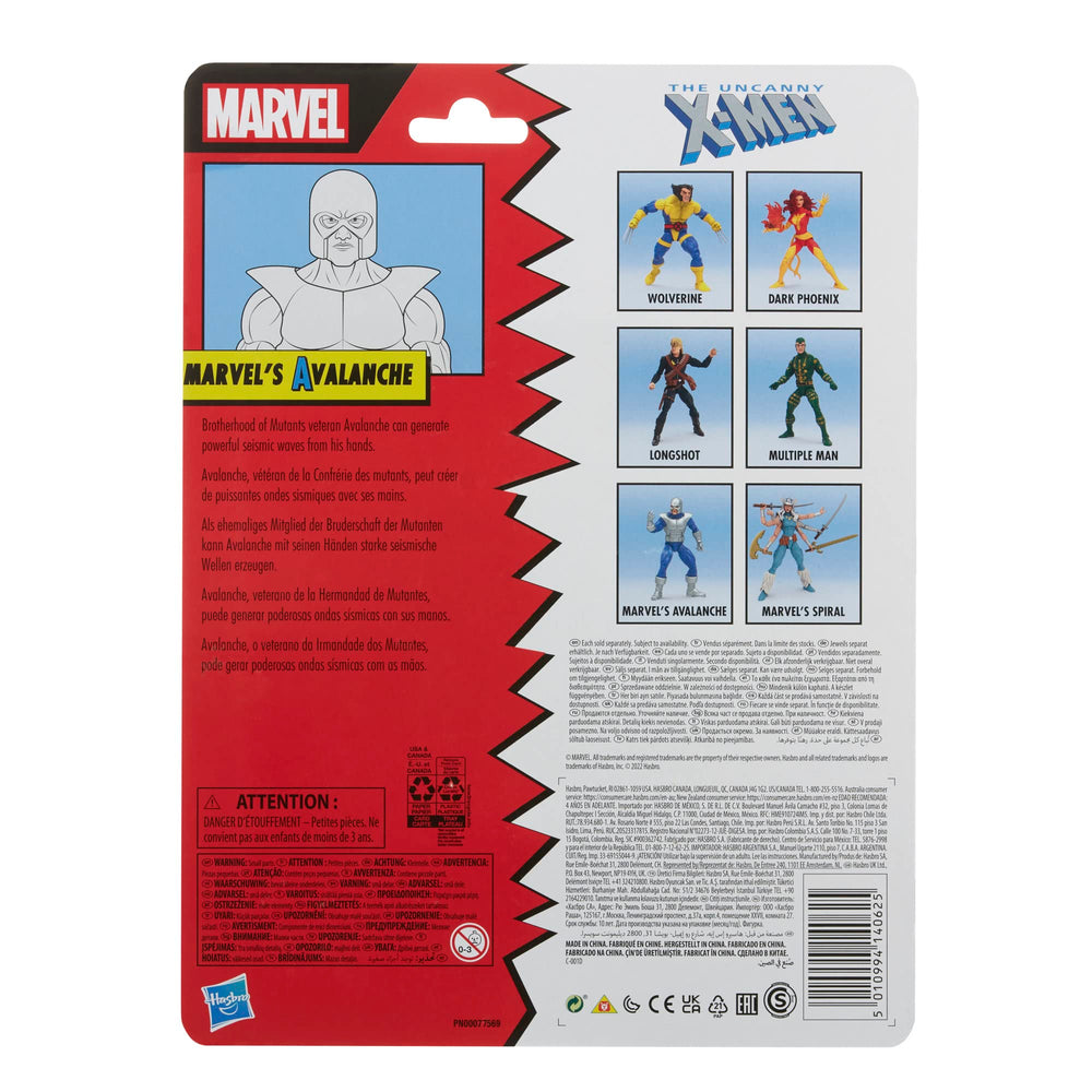 Marvel Avalanche figure alternate hands provide versatile display options.