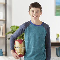 Marvel Avengers Iron Man Mask light effects enhance dramatic role play moments.