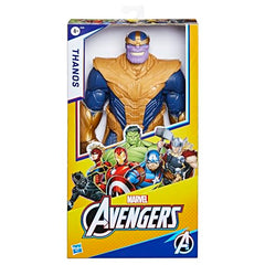 Marvel Avengers Thanos Deluxe figure showing launcher port ready for Blast Gear.