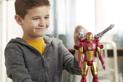 Battle-ready Marvel Titan Hero setup featuring Iron Man