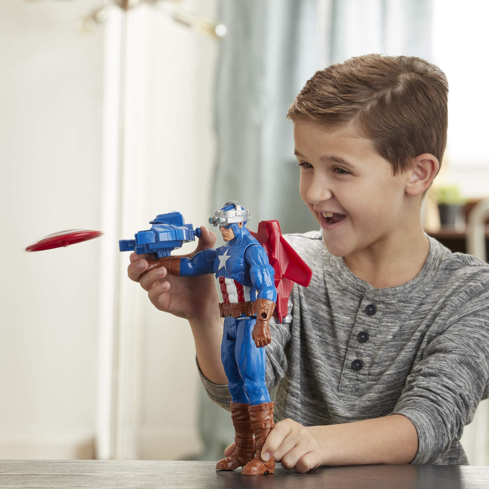 Shield accessory included and reusable as projectile during play