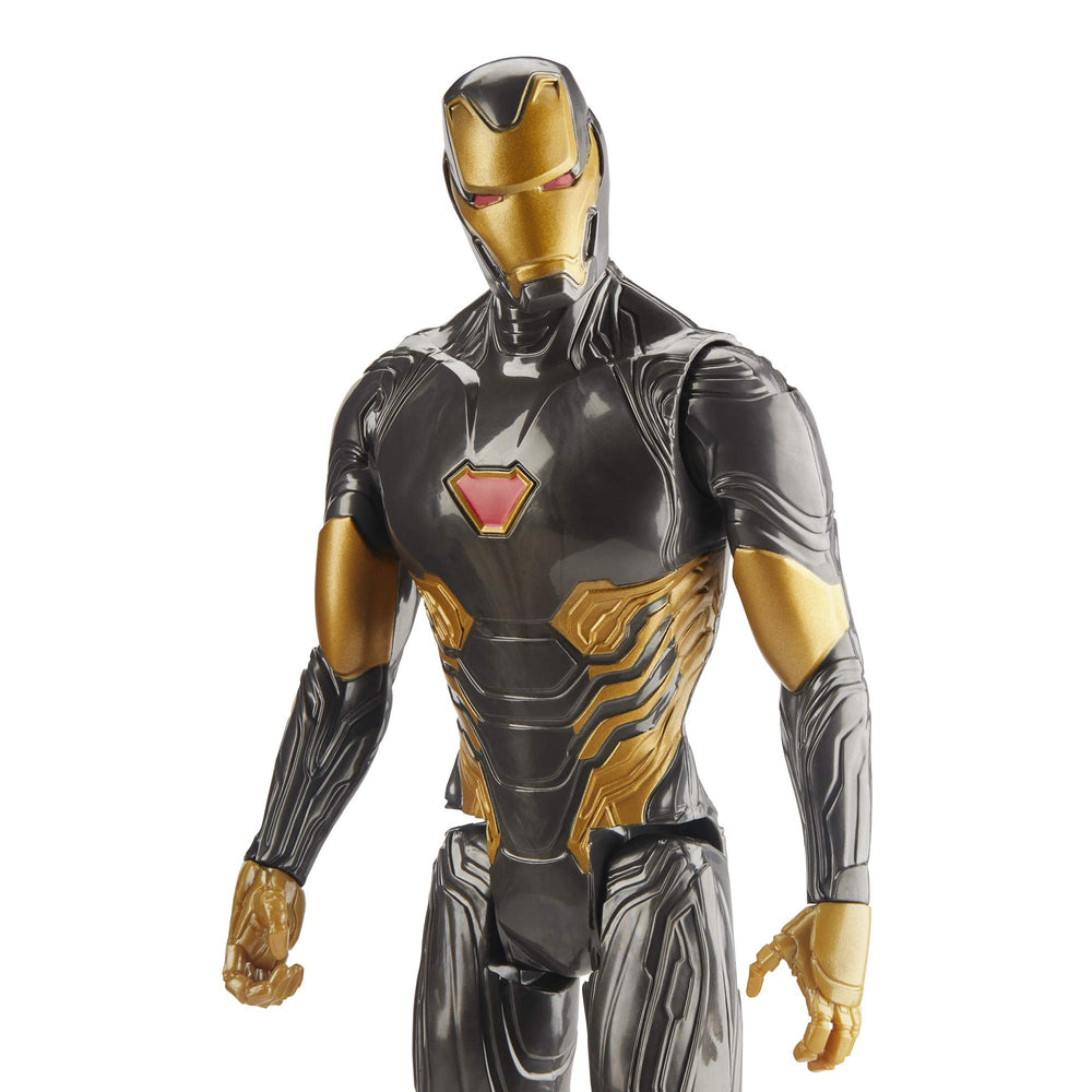 Blast Gear port close-up on Iron Man figure for pretend battles.