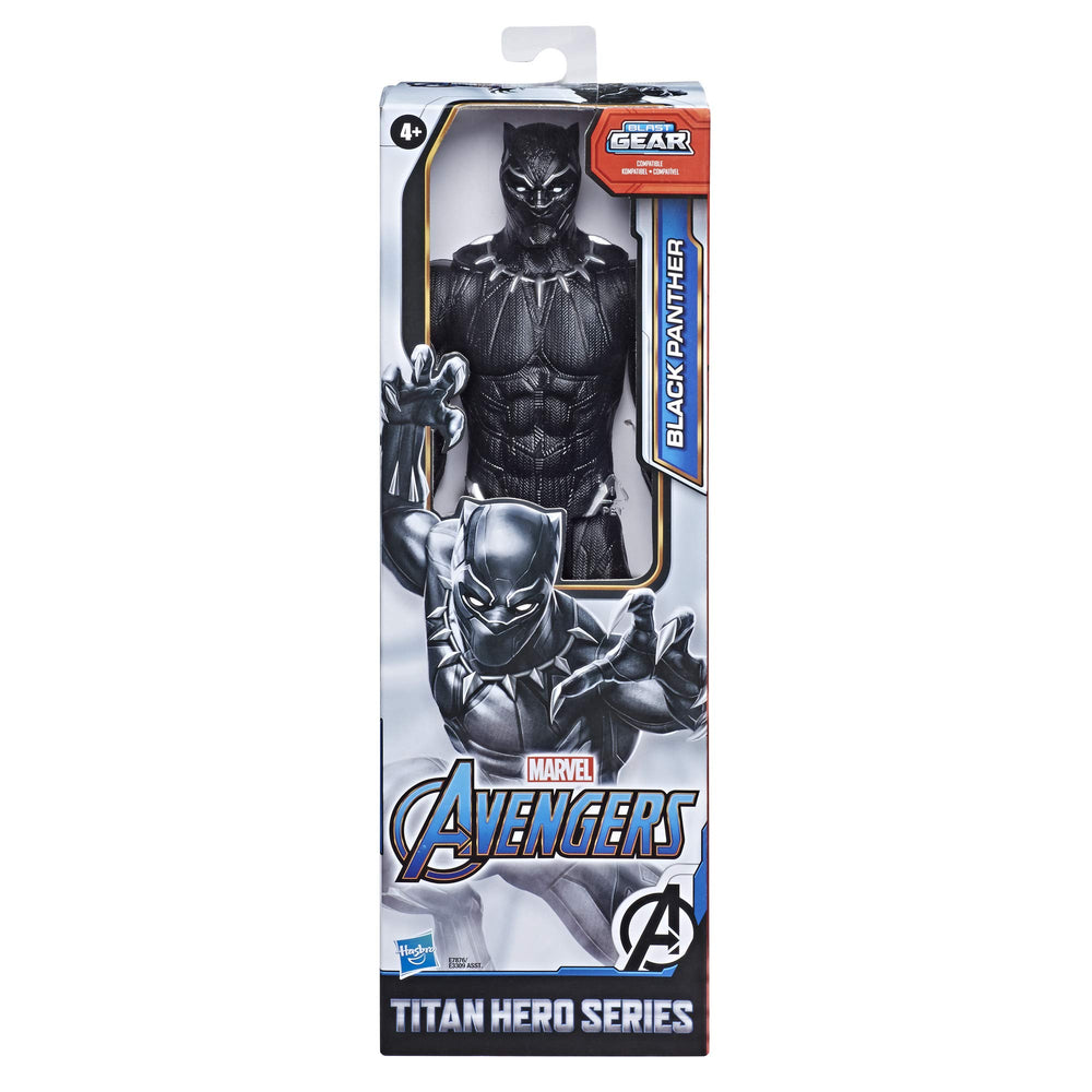 Marvel Black Panther 12-inch figure in attack pose ready for adventures