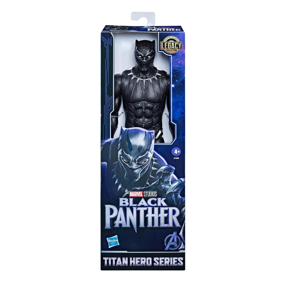 Close-up of the sculpted mask on the Marvel Black Panther Titan Hero 12-inch figure
