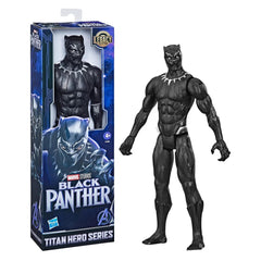 Textured black suit detail on the Marvel Black Panther Titan Hero 12-inch figure