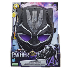 Marvel Black Panther Vibranium Power FX Mask lights activated for pulsating glow