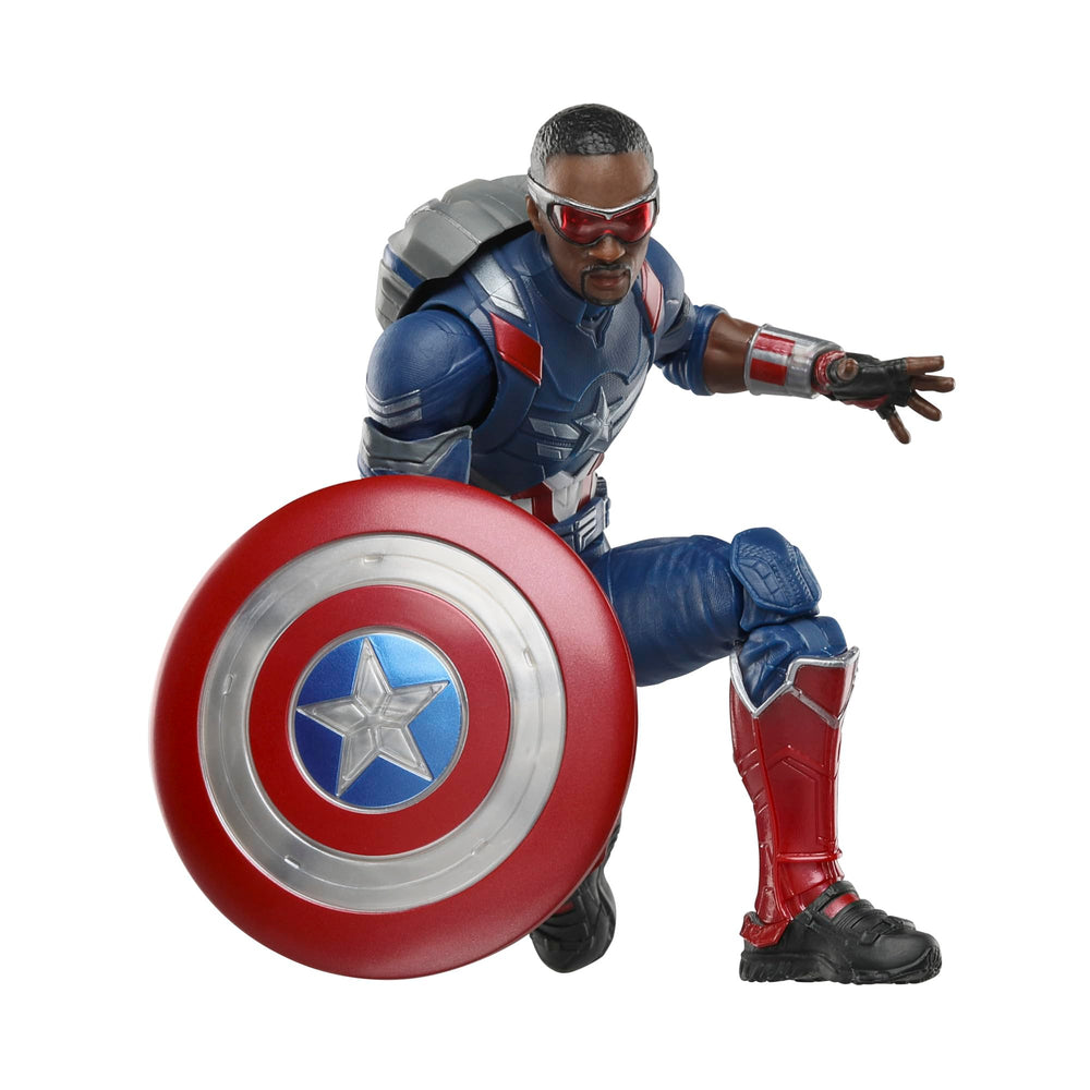 Marvel Captain America shield accessory for action-ready display.