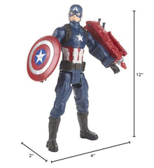 Marvel Captain America sound phrases enhance play moments.