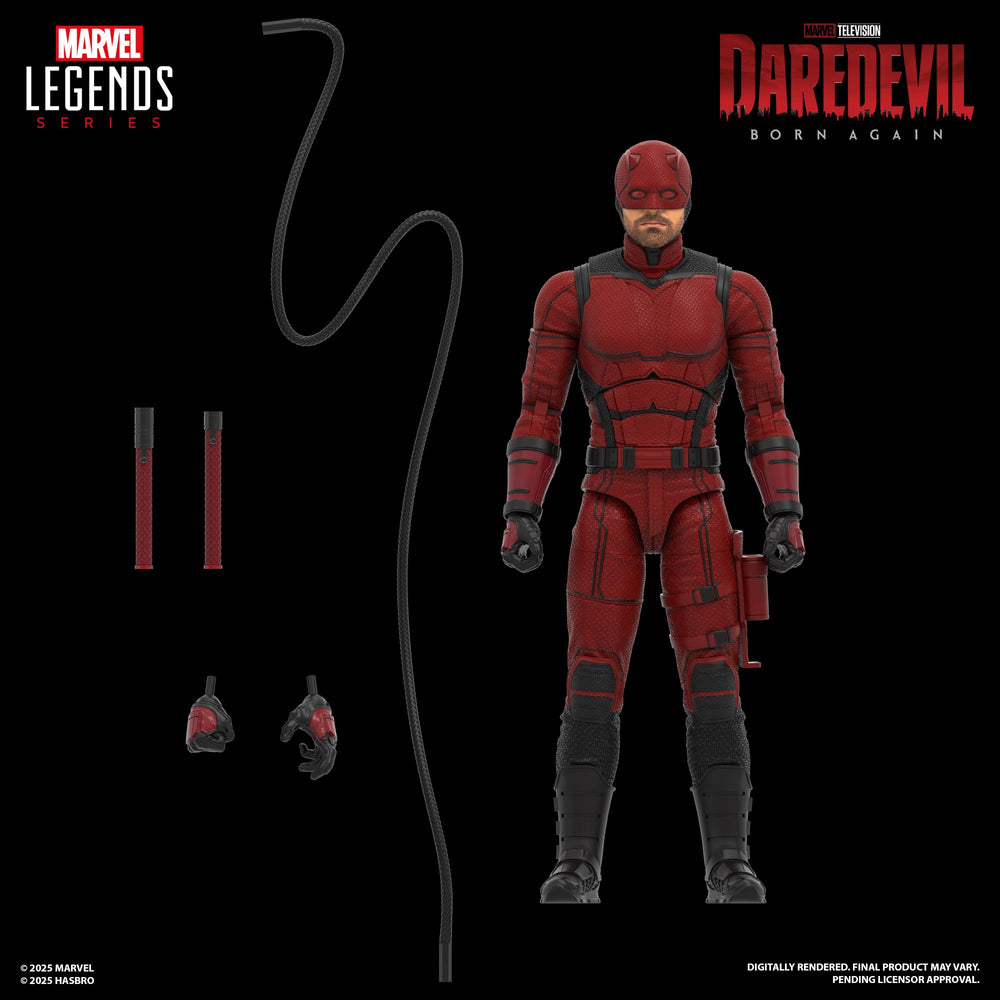Marvel Daredevil Born Again figure with a 5-piece accessories set for versatile display options
