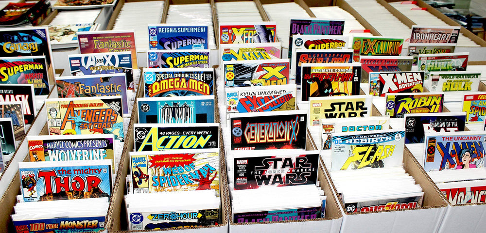 Marvel Comics gift pack cover showing 20 superhero titles for a perfect starter collection.