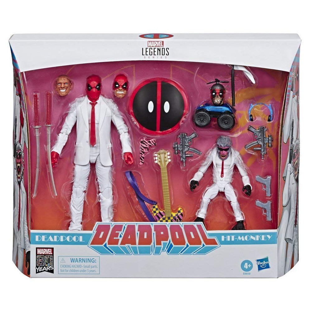 Marvel Deadpool & Hit-Monkey 80th anniversary figures in dynamic display pose.