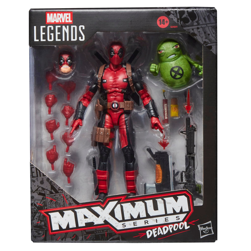 Marvel Deadpool maximum series 6-inch figure in dynamic pose for display