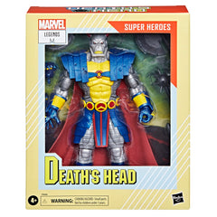Marvel Legends Death's Head deluxe figure with poseable arms for action poses.