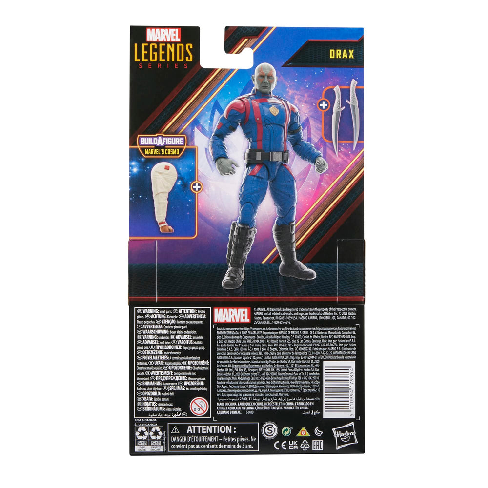 Marvel Drax 6-inch poseable figure with full articulation for display.