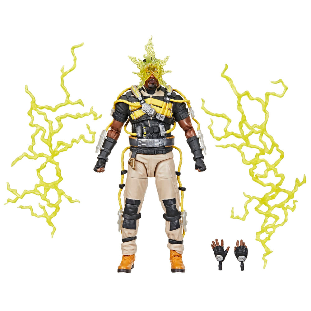 Marvel Electro figure with deluxe star headpiece for striking shelf display