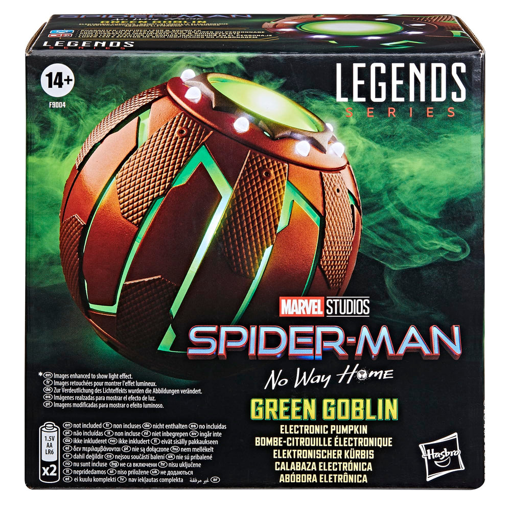 Marvel Green Goblin pumpkin with cackle mode for immersive display