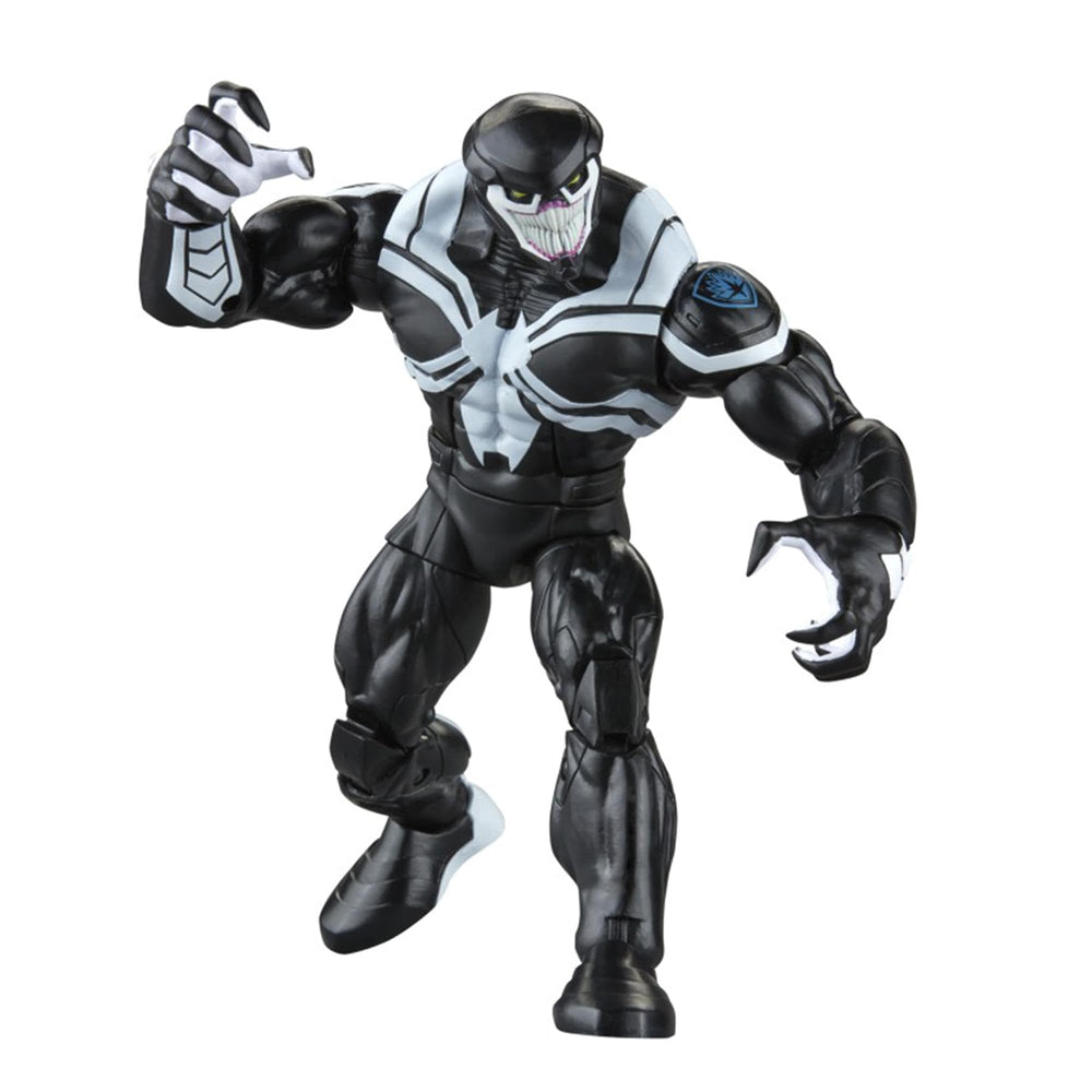 Marvel Hasbro Venom Space Knight emblem detail enhances display appeal.