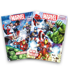 Marvel Heroes Avengers jumbo coloring book set cover, great for screen-free play and imaginative adventures.