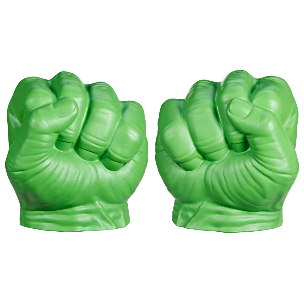 Marvel Hulk Gamma Smash Fists front view showcases soft foam durability for safe role play.