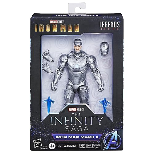 Marvel Iron Man Mark II detailed deco emphasizes premium paint and sculpt.