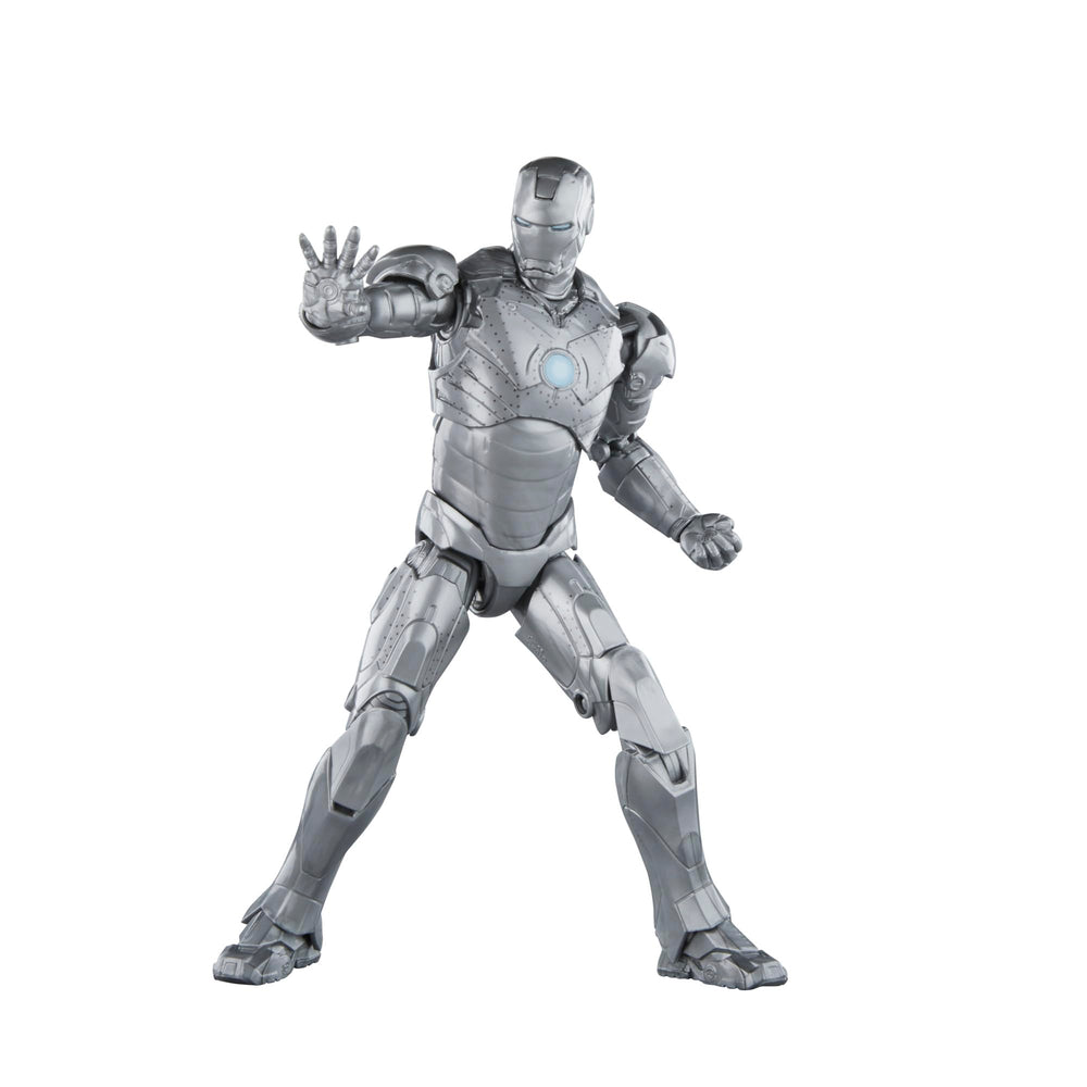 Marvel Iron Man Mark II epic pose captures dynamic Marvel action vibe.