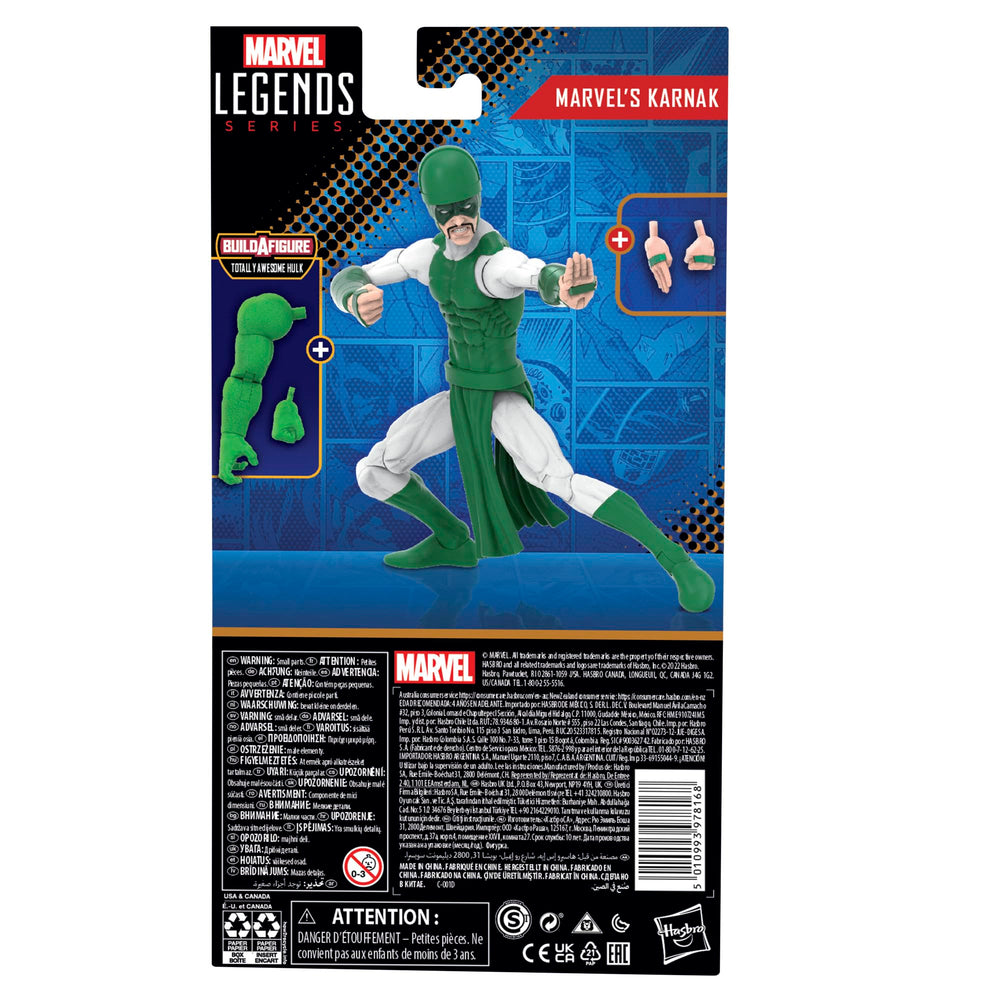 Marvel Karnak 6-inch figure packaging highlights premium presentation.