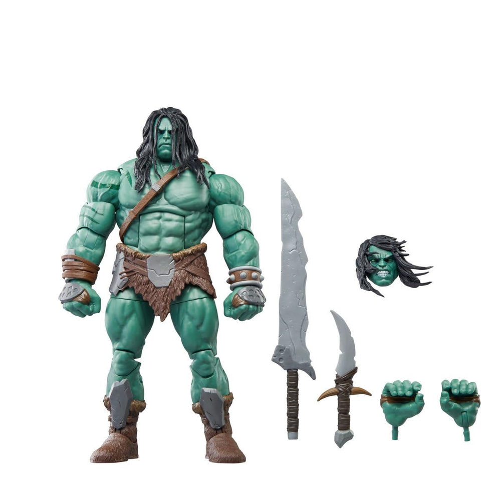 Marvel Legends Skaar alternate head and hands for varied expressions.