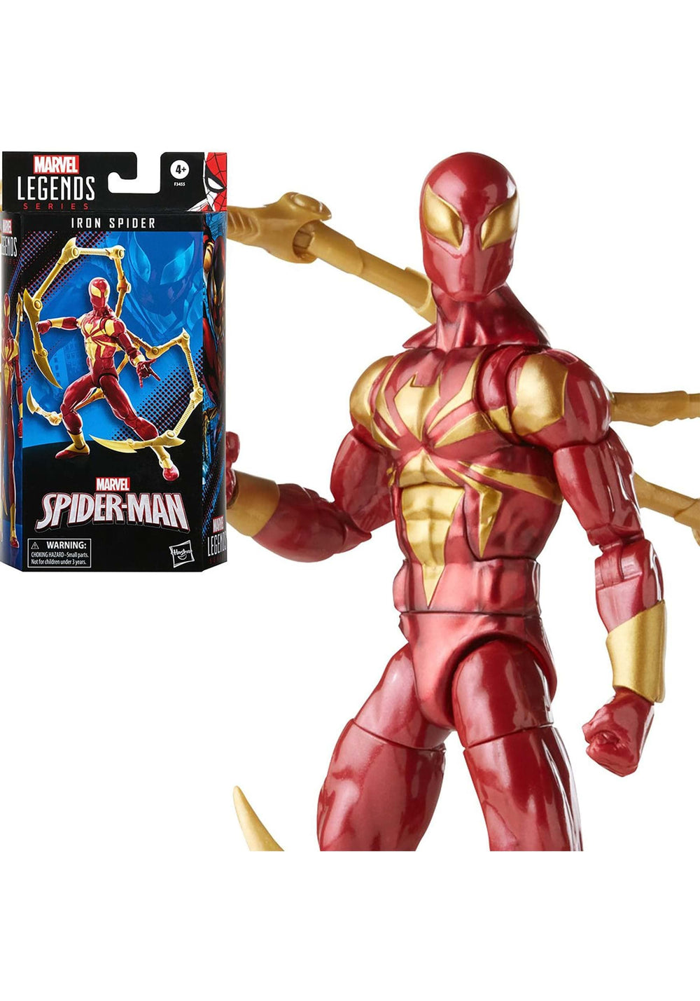 Marvel Legends Iron Spider spider-leg harness for authentic action poses.