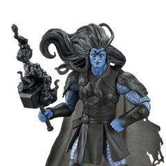 Marvel Legends Black Winter Thor with dark Mjolnir accessory for dramatic display.