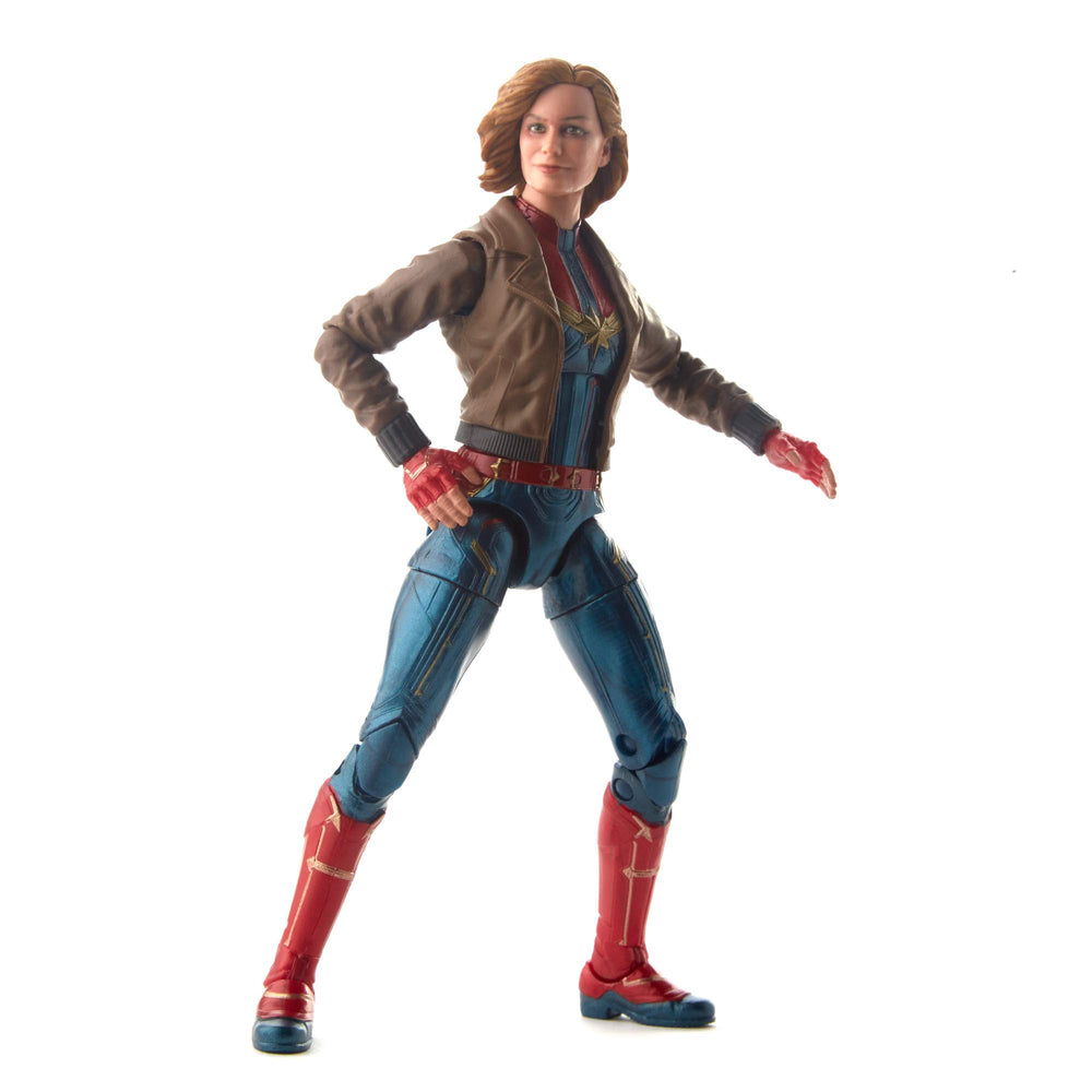 6-inch Marvel Legends Captain Marvel figure ready to join a larger collection.