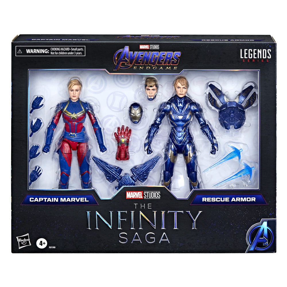 Marvel Legends Captain Marvel 6-inch figure dynamic pose option close-up