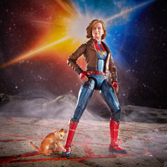 Captain Marvel action figure in a ready-to-display pose for fans.