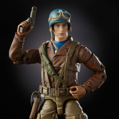 Dynamic poses of Peggy Carter and Captain America from Marvel Legends line.
