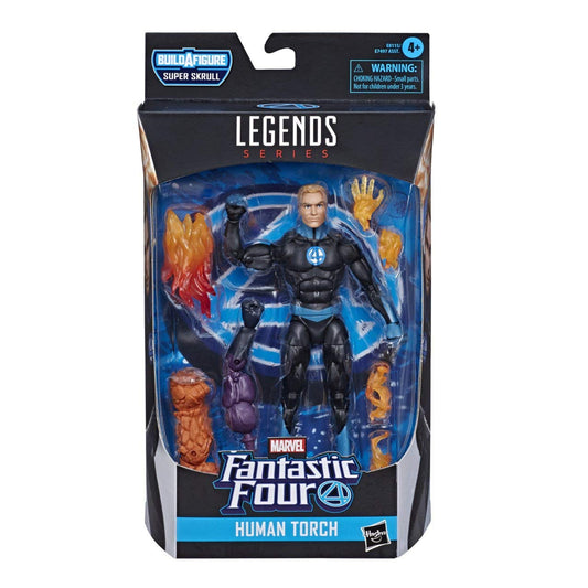 Marvel Legends Fantastic Four Human Torch 6-inch figure with flame sculpture for dynamic posing