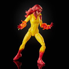 Marvel Legends Firestar packaging design suitable for gift-ready presentation.