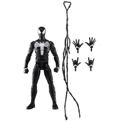 Marvel Legends GamerVerse Peter Parker Black Suit figure front pose for display