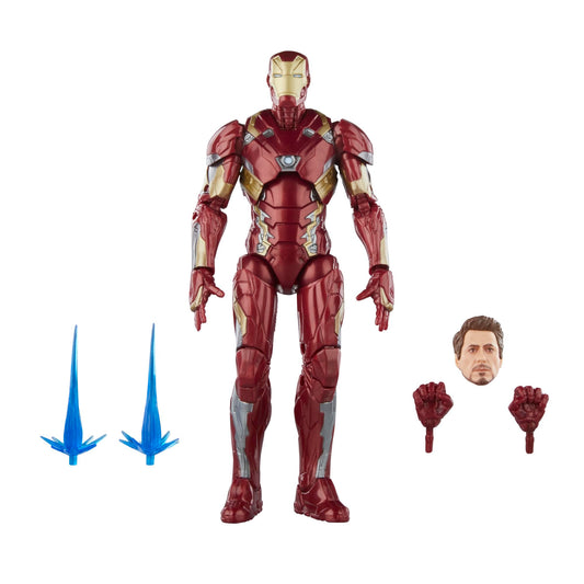 Marvel Legends Iron Man Mark 46 front view action figure for display and collection.