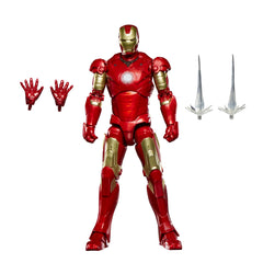 Marvel Legends Iron Man Mark III figure in heroic pose for display