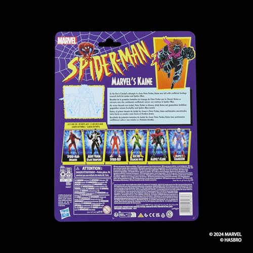 Marvel Legends Kaine packaging and figure showcase for collectors.