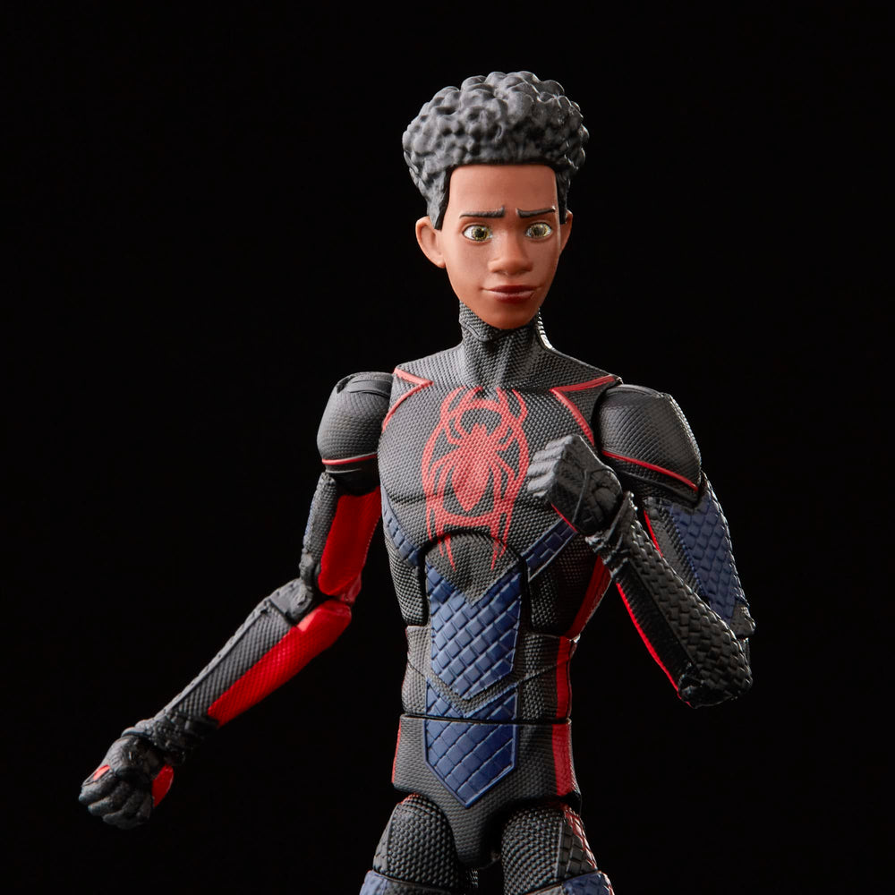 Miles Morales accessories: swappable hands and unmasked head for dynamic posing