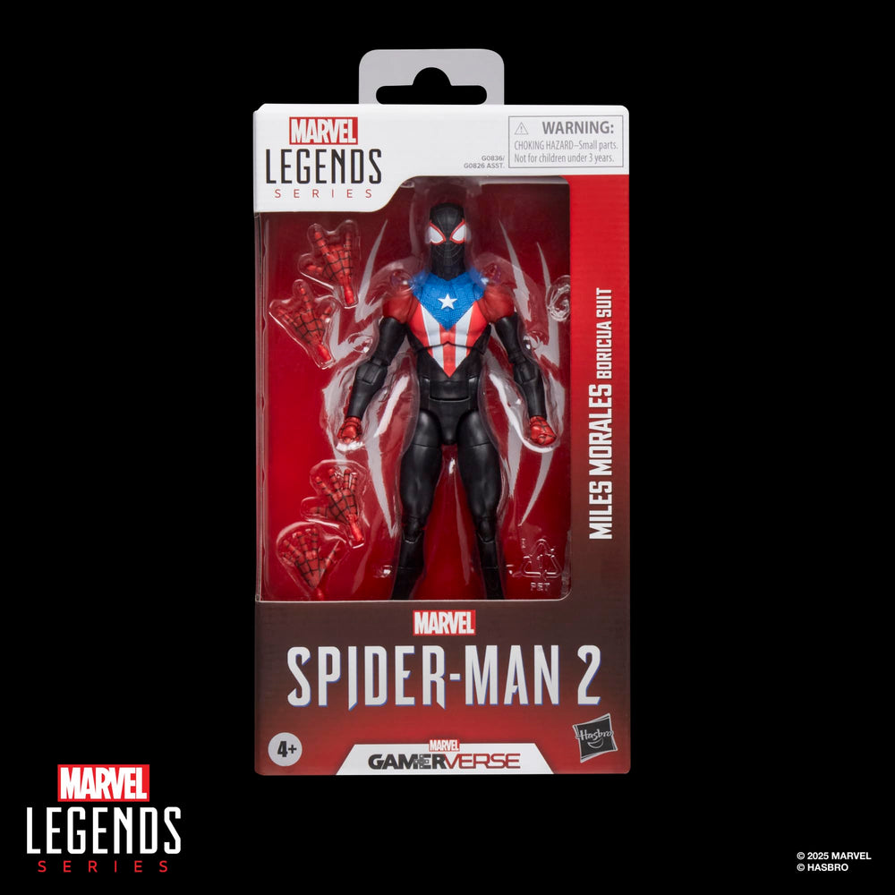 Marvel Legends Miles Morales Boricua Suit articulation pose enables dynamic action displays.