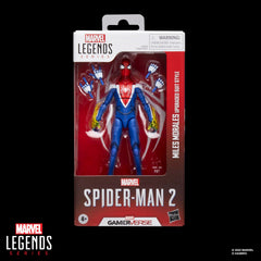 Marvel Legends Miles Morales upgraded suit back view shows detail.