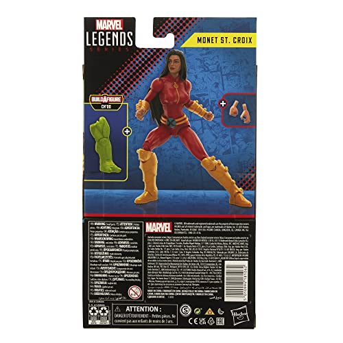 Marvel Legends Monet St. Croix includes alternate hands for versatile styling.