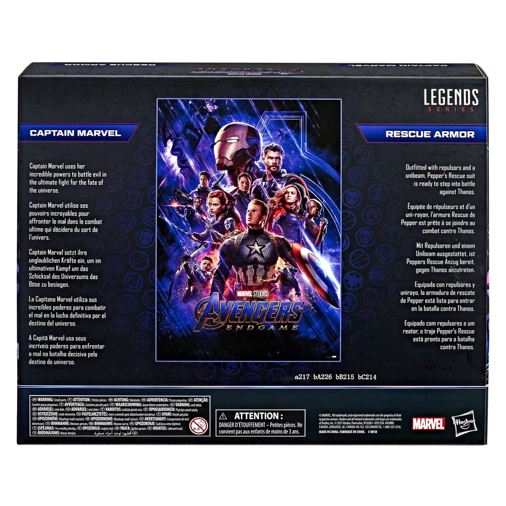 Marvel Legends Rescue Armor 6-inch figure front view ideal for shelf display