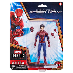 Marvel Legends Spider-Man 2 premium deco highlights detailed finish for display shelves.