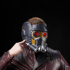 Marvel Legends Star-Lord helmet 1:1 scale mirrors film proportions for display